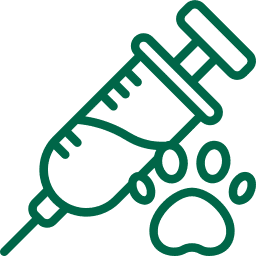 Syringe & paw vaccinations icon